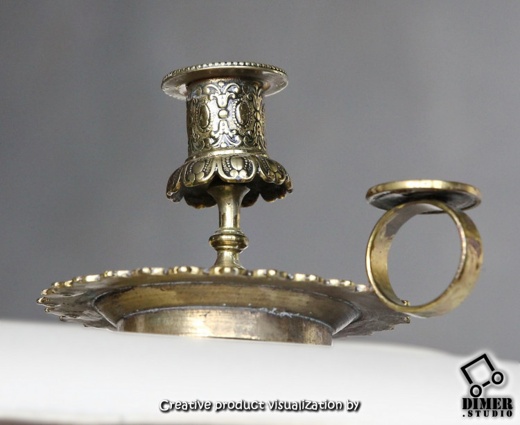 Старинный антикварный подсвечник для спальни, бронзовый подсвечник-переноска из Франции. Ценный подарок или необычный сувенир, выбирайте подарок любимой женщине покупайте с доставкой MIXX Mall