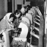 Антикварный английский чайник-бульотка с горелкой в посеребренном корпусе